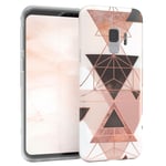 For Samsung Galaxy S9 Imd Case TPU Phone cover Back Case Geometry Light Pink