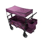 Fuxtec - Chariot de jardin pliable Premium Cruiser - transport charge 75 kg - Pourpre