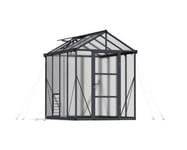 Serre de jardin en polycarbonate 4,8m2 GLORY gris anthracite Canopia by Palram