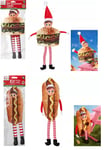 2 x Elf Doll Costumes Hot Dog & A Burger Naughty Elves Behaving Badly Christmas