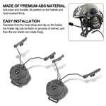 (Black)2PC Headset Helmet Rail Adapter Holder ABS Helmet Headphones Bracket