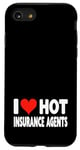 Coque pour iPhone SE (2020) / 7 / 8 I Love Hot Insurance Agents - Heart - Life Home Auto Insure