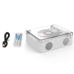 White Retro CD Player Multi Functional Music Player Rechargeable Home Speakers