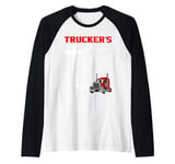 Truckers Prayer Keep Me Safe Get Me Home Hauler Truck Driver Raglan Baseball Tee