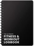 Ultimate Gym Workout Log Book, XL A5 Fitness Planner & Journal -100 Pages, Black