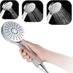 Pommeau de douche filtrante et tuyau de 1,5 m, 20 étapes, pommeau de douche haute pression avec 5 modes, pommeau de douche universel à filtre à eau dure pour éliminer le chlore résiduel