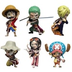 Figurine - One Piece - Luffy Evol. - 10 cm - Aléatoire - Pack de 6