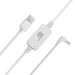 Câble d'alimentation USB 5 V vers DC 12 V - Compatible avec spot et nouvelle Echo (3ème génération) - Câble convertisseur de tension USB(blanc)