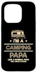 Coque pour iPhone 15 Pro Camping-car glacière Nature Lover Camping Papa Like Normal Papa