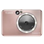 Canon Zoemini S2 Instant Camera Printer 8MP - Compact with Mirror, Ring Light Camera, Zink Sticky-Back Photo Paper, Portable, Rose Gold