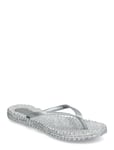 Ilse Jacobsen Flip Flop With Logo Silver