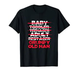 Mens LOL Design about the evolution from baby to grumpy old man T-Shirt