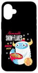 Coque pour iPhone 16 Plus Cute Abominable Yeti. Bigfoot hide and seek on Snow, Flake