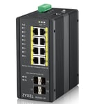 ZYXEL RGS200-12P, 12 PORT MANAGED POE SWITCH, 240 WATT POE, DIN RAIL, IP30, 12-58V DC (RGS200-12P-ZZ