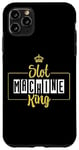 Coque pour iPhone 11 Pro Max Slot Machine King Mens Papa Grandpa Casino Jeux de hasard