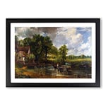 Big Box Art John Constable The Hay Wain Framed Wall Art Picture Print Ready to Hang, Oak A2 (62 x 45 cm)