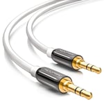 10m Jack Cable 3,5mm Aux Cable Stéréo Cable Audio Jack Plug Droit Pour Pc Téléphone Mobile Smartphone Tablette Voiture Récepteur Hifi - Blanc[Sma071595]