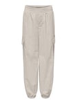 Only Kids Girls Echo Cargo Parachute Pants - Cream, Cream, Size Age: 8 Years, Women