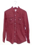 Levi's Chemise Western Classique Standard Adapté Chemise Rouge en Jeans Taille M