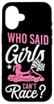 iPhone 16 Go Kart Racing Girl Female Vintage Who Said Girls Can't Case