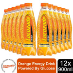 Lucozade Energy Orange Sparkling Energy Drink Powered By Glucose, 12x900ml