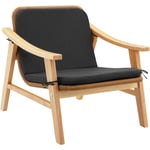 Tectake - Chaise en rotin Treviso, structure en bois et rembourrage - Fauteuil en osier, chaise de jardin, fauteuil de jardin