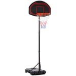 Outdoor Adjustable Basketball Hoop Stand with Wheels and Stable Base