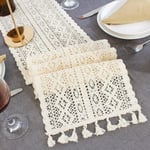 Spets Matbord Bordslöpare Väv Vintage Bordslöpare Tebord Flagga Tyger Bordsduk Sänglöpare York lace table runner 24*140CM