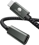 Câble D'extension USB C 1,8m Mâle vers Femelle Câble de Chargement de Données USB 3.2 5Gbp,100W Prise en Charge du Câble D'extension Vidéo/Audio 4K Compatible avec M1M2 MacBok,S23 Vert foncé