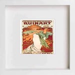 Lumartos, Vintage Vintage Poster champagne ruinart Contemporary Home Decor Wall Art Print, White, 23X23