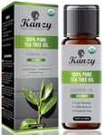 Kanzy Huile Essentielle Tea Tree Bio 10ml Pure et Naturelle Biologique Huile d Arbre à Thé Pour le Visage, Ongles et les Soins de la Peau Huile