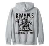 Krampus Is Coming To Town Christmas Monster Men Women Kids Zip Hoodie