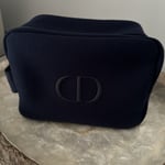 DIOR MENS SAUVAGE NAVY BLUE TRAVEL POUCH BAG WITH CD LOGO NEW