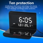 Multi‑Functional Desktop Clock Anti‑Skid Silicone Wireless Charging Alarm Clock