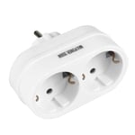 Amig 3209 – Adaptateur Schuko 2 voies Prise Terre 250 A Blanc Blister