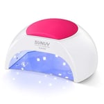 SUNUV Lampe à UV Sèche Ongles de Salon Parfait pour Toutes les Gels, 48W Portable Séchoir Professionnel Automatique avec 33 LED Lumières, 4 Minuteries 10s/30s/60s/90s