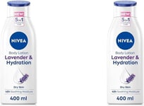 NIVEA Lavender Body Lotion (400Ml), NIVEA Moisturiser for Dry Skin with Natural