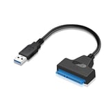 SIMPLETEK - Adaptateur USB vers SATA 2.5" | Convertisseur USB 3.0 vers SATA 2,5" | Pour disque dur SSD Disque externe | Vitesse 5 Gbps Plug And Play Multiplateforme