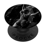 Wall Climbing Woman Rock Climbing Art Outdoor Climbing Art PopSockets Adhesive PopGrip