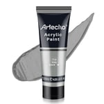 Artecho Peinture Acrylique 120ml Gris, Acrylic Paint, Peinture pour Toile, Tissu, Bois, Roche, Papier, Verre.