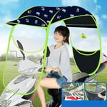 GzxLaY Universal Electric Motorcycle Rain Cover Canopy Awning, Reinforced Scooter Rain Waterproof Cover, for Scooters, Battery Car, Motorcycle,A