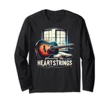 Strumming My Heartstrings Guitar Music Lover Nostalgia Songs Long Sleeve T-Shirt