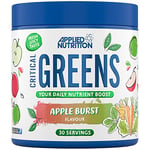 Applied Nutrition Critical Greens - Super Greens Powder, Boost Your Immune System with Superfood Nutrients, Vegan (150g - 30 Servings) (Apple Burst)