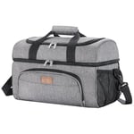 Lifewit Sac-Glacière Isotherme 30L, Sac de Pique-Nique pour Plage/Sport, Sac Réfrigérant de Double Compartiment, Gris