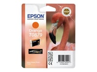 Epson T0879 - 11.4 ml - orange - original - emballage coque avec alarme radioélectrique/ acoustique - cartouche d'encre - pour Stylus Photo R1900