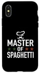 Coque pour iPhone X/XS Master of Spaghetti Carbonara – Chapeau de chef de cuisine amusant Italie