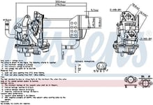 EGR-ventil Nissens - VW - T6 transporter, T5 transporter, T5 transporter 4-motion. Peugeot - 207