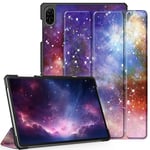 EasyAcc Coque Compatible avec Honor Pad X8A 11 Pouces 2024, Ultra Mince Smart Cover en Cuir Fonction Compatible avec Honor Pad X8a 2024 ‎Nadal-W09B Tablette, Ciel étoilé Violet