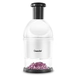 Geedel Food Chopper, Easy to Clean Manual Hand Chopper Dicer, Slap Press Chopper Mincer for Vegetables Onions Garlic Nuts Salads and More - Save Your Prep Time