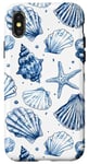 iPhone X/XS Blue Seashell Coastal Summer, Starfish, Women Case